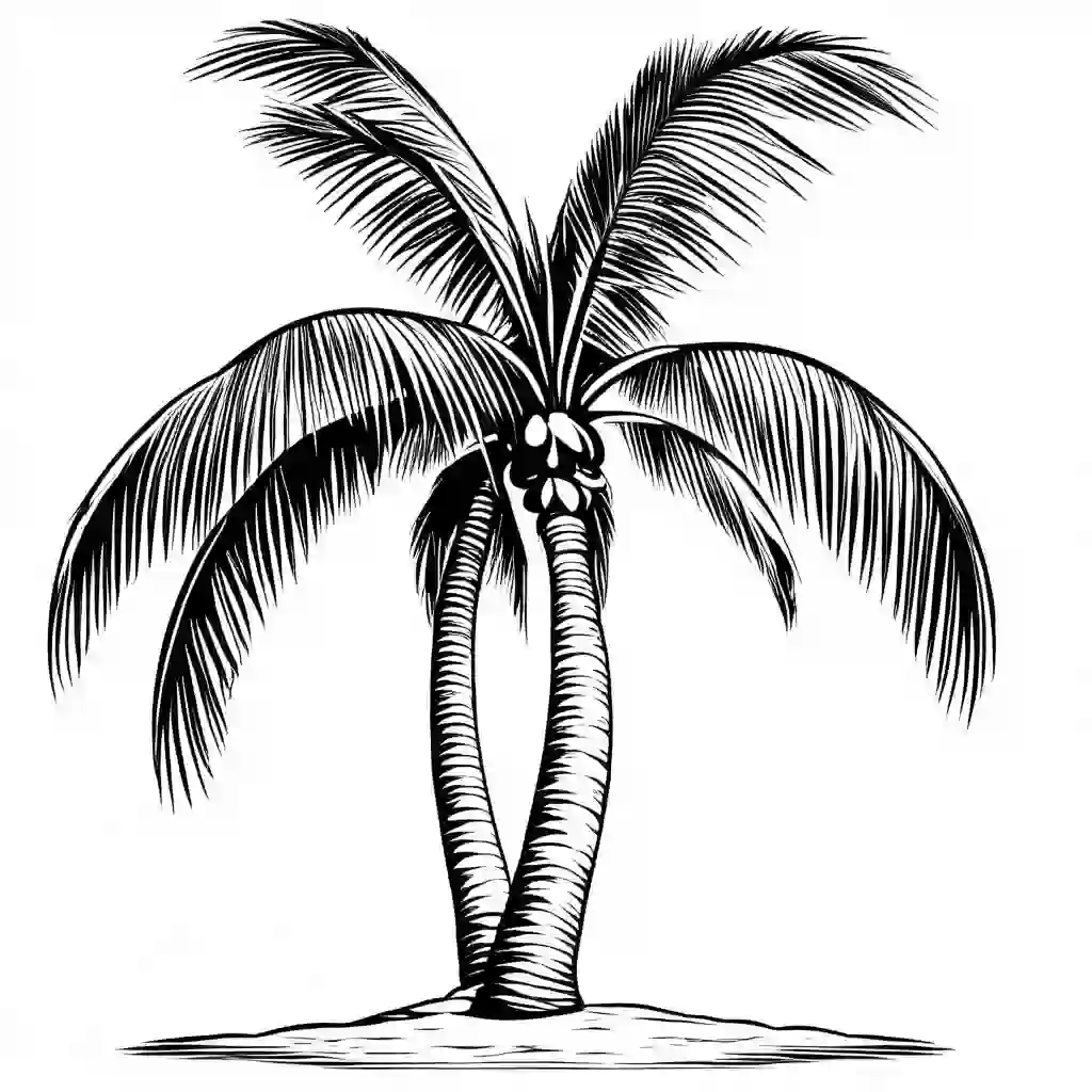 Palm Tree coloring pages